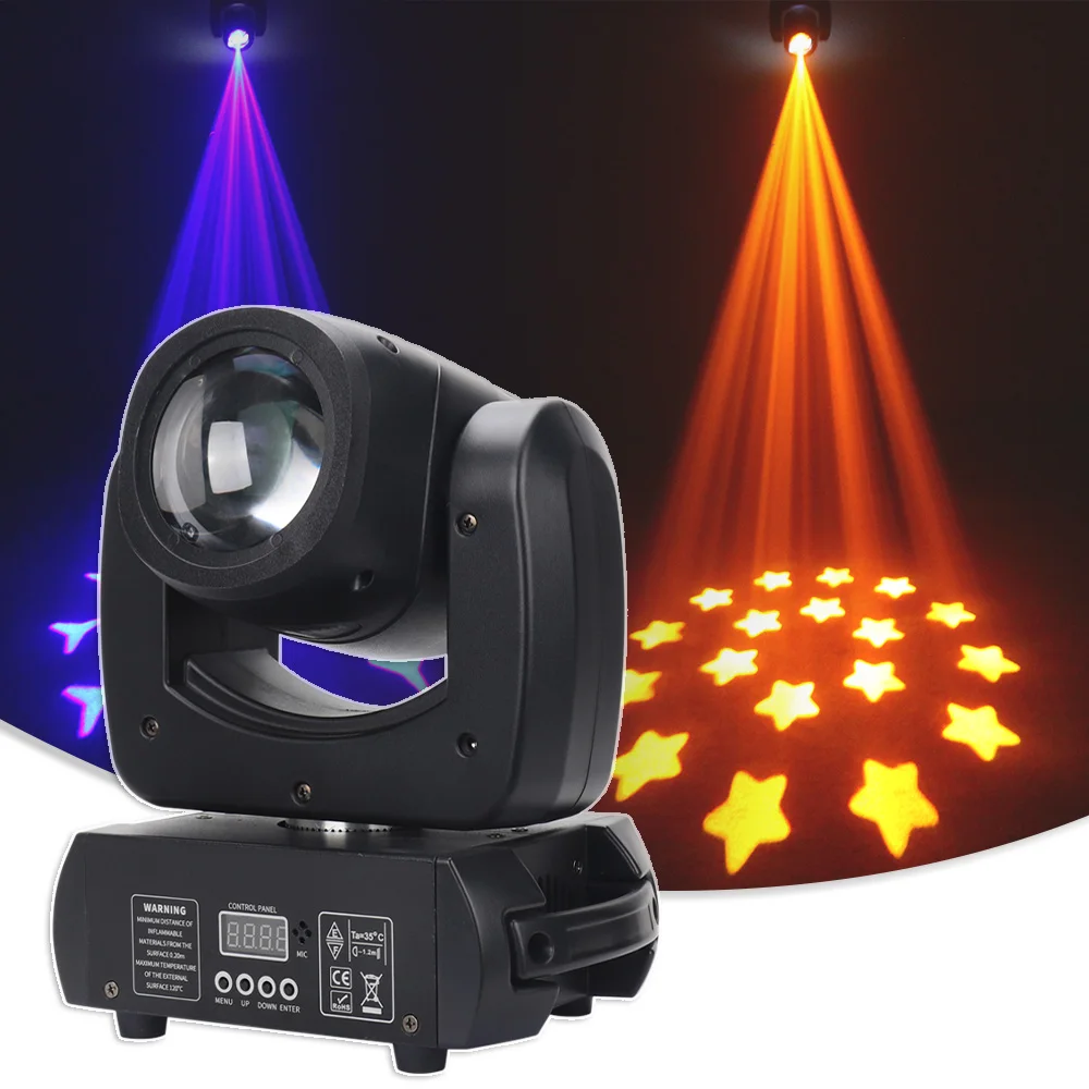 LED Beam 100w Spot Gobo 18Prism Moving Head DMX512 Music Control For Wedding Party Background Dj Disco Stage Lighting Decoration