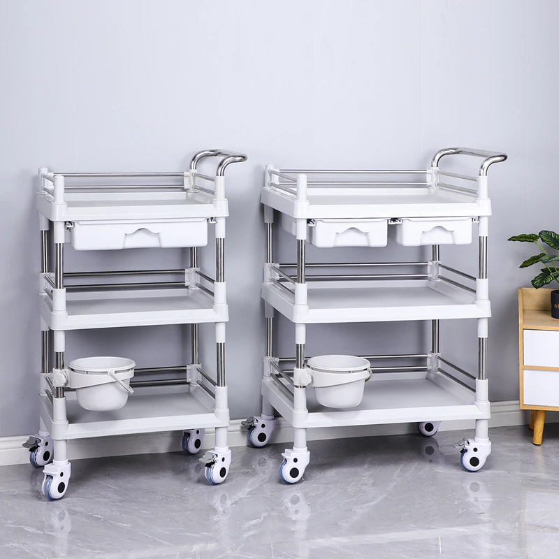 Beauty salon dedicated trolley, medical plastic treatment vehicle, instrument storage rack, instrument trolley, hair cutting