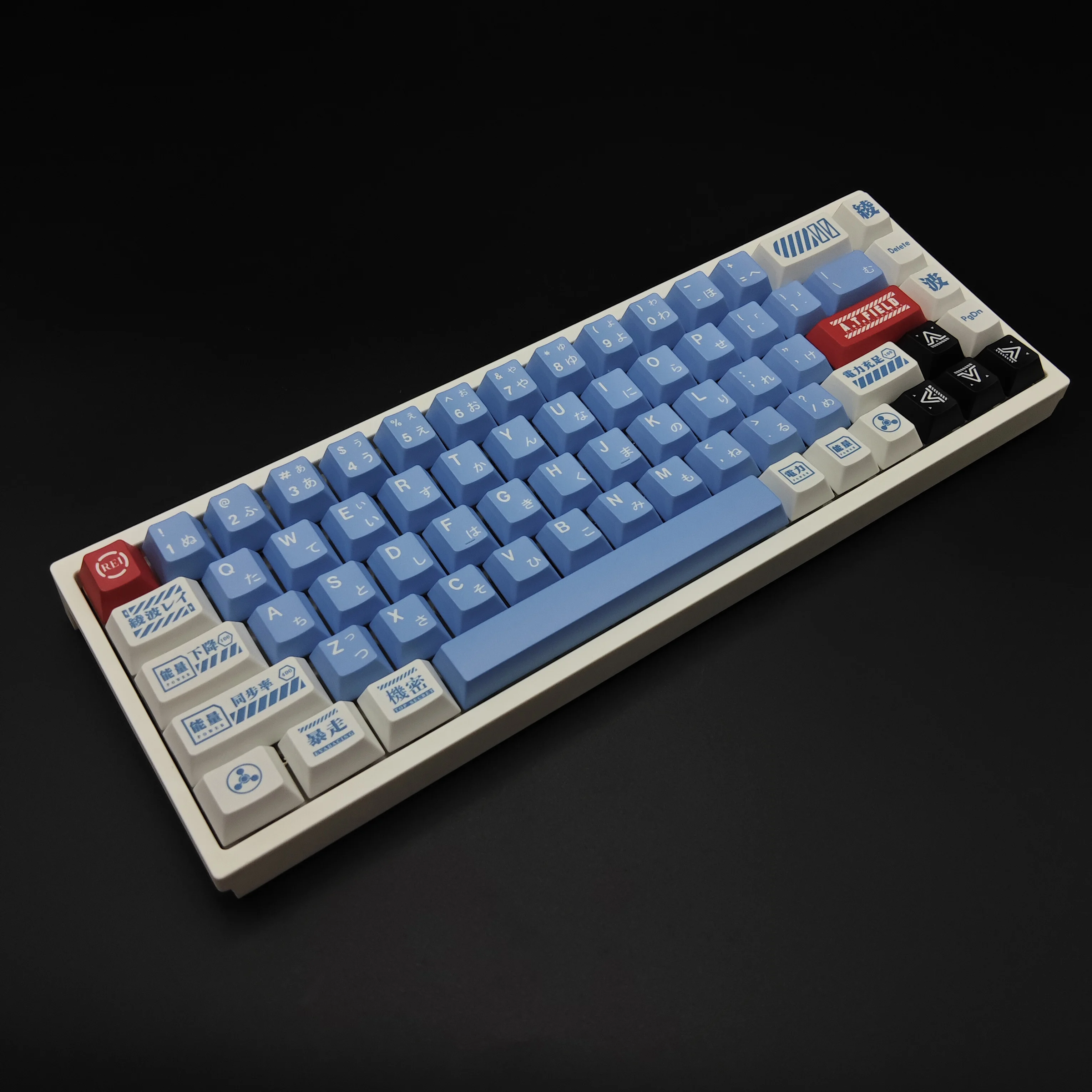 Keebox Shenpo Rei Ayanami Theme Keycaps PBT Cherry Profile Five Side Dye Sublimation Key Caps Mehcanical Keyboard DIY Hobbit