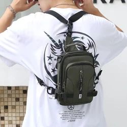 Men's Multifunctional Chest Bag Waterproof Leisure Single Shoulder Crossbody Bag New Ins Trend Space Cloth Small Backpacks