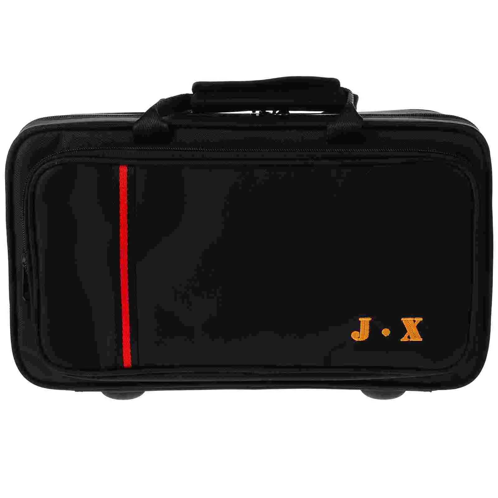 

Clarinet Backpack Pouch Portable Tube Storage Bag Musical Instrument Case Double Strap Holder Pu