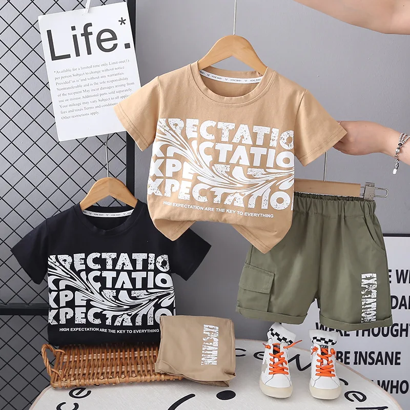 

Boys Clothes Sets Summer 2025 Children Fashion T-shirts Shorts 2pcs Sports Suit For Baby Boy Outfits Kids Short Tracksuits 6 7Y