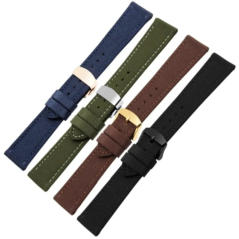 Suitable for Casio Universal Mido Nishitetsu Dimensity Hamilton Centennial Nylon Watch Strap Men's 22