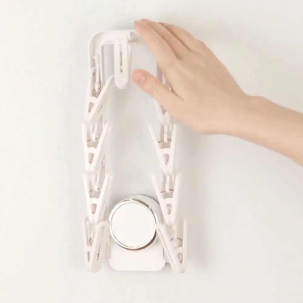 New Wall Mounted Suction Cup Hanger Non Perforated Multifunctional Drying Sock Rack with Clip U-Shaped Clothes Drying Racks