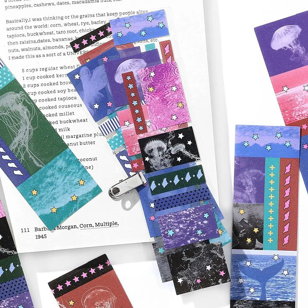 10 ชิ้น/ล็อต Memo Pads วัสดุกระดาษหลายดาว,หัก Chapter ขยะวารสาร Scrapbooking กระดาษตกแต่งพื้นหลัง
