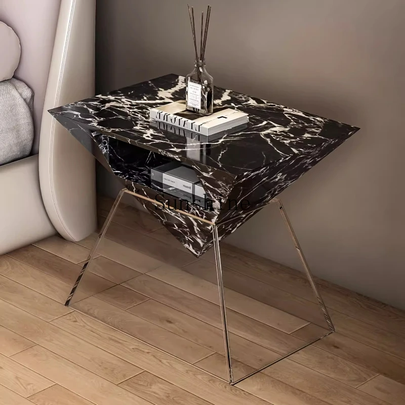 

Italian minimalist bedside table personalized creative decoration simple modern light luxury cabinet