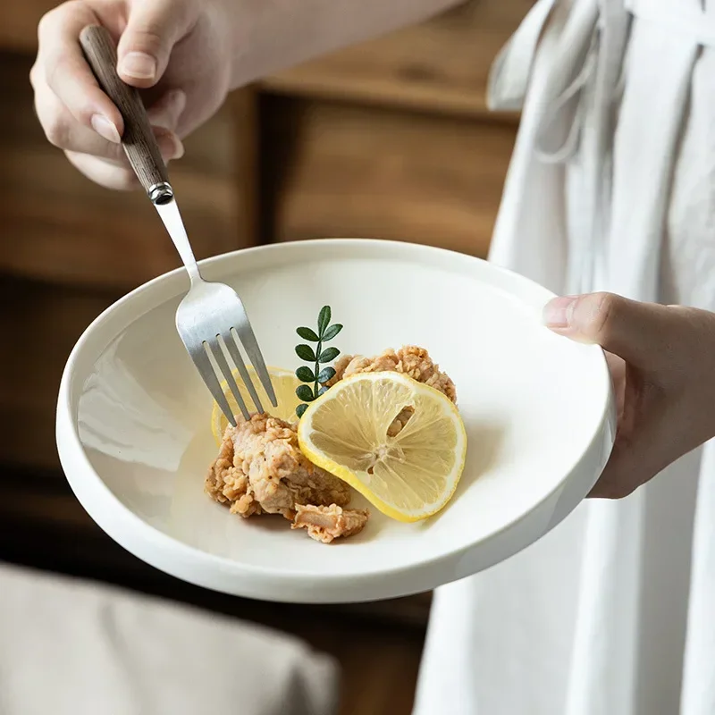 

Full of High-end Sense Special-shaped Western Food Artistic Conception Tableware Household Dish Pasta Salad Bowl.