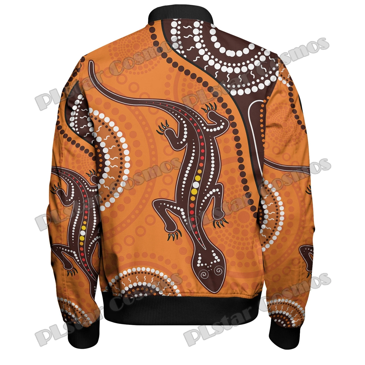 Australia Aboriginal Art With Lizard Pattern 3D Printed Men's Bomber Jacket Winter Unisex Casual Warm Zipper Jackets Coat FJK23