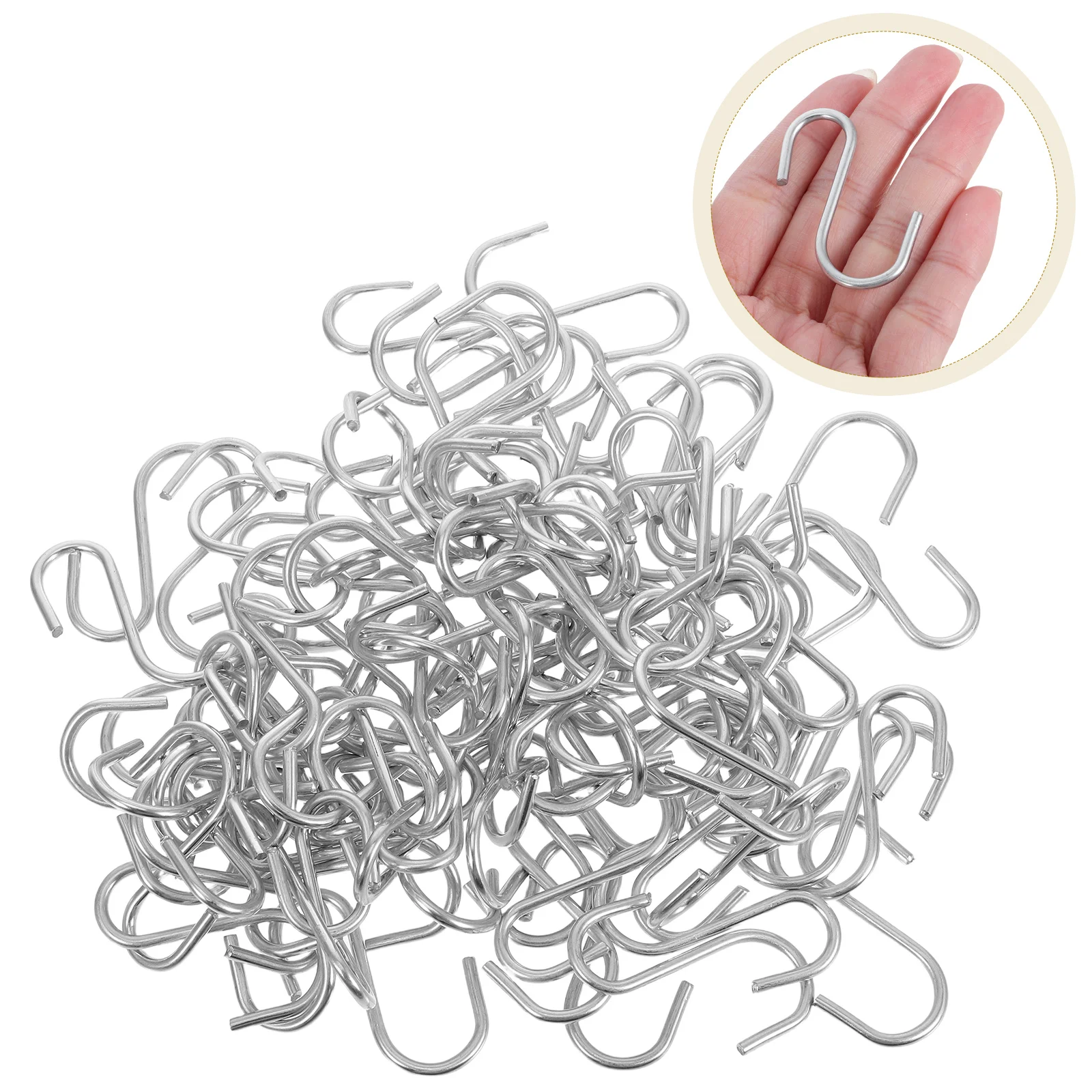 

100 Pcs Coat Hooks Heavy Duty Pothook Picture Hanging Hangers over The Door Ordinary Kitchen