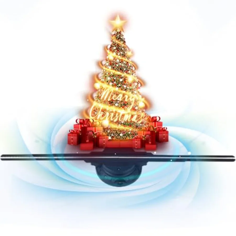 Upgrade 3D Hologram Advertising Display Fan 16.5 inch 640 P Hi-Resolution and WiFi Added - LED Light 3D Holographic Projector F