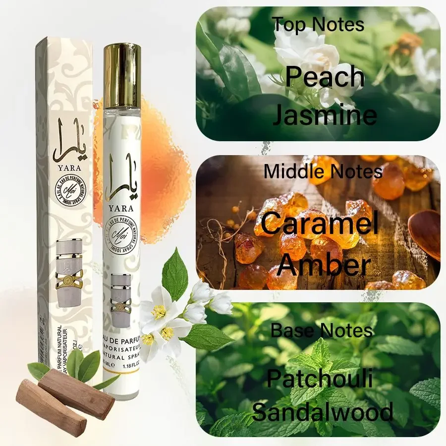 35ml Oryginalne perfumy arabskie Yara Luksusowa marka Trwały zapach Damskie męskie perfumy w sprayu Zapach kwiatowy Woda perfumowana Kolonia