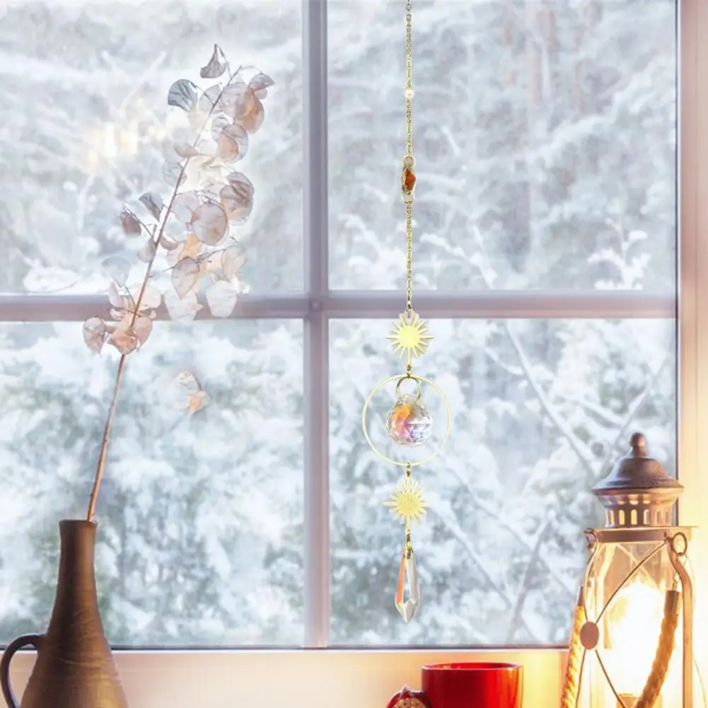 Artificial Decoration Sun Catcher Window Decoration Faux Sun Catchers Prism Wind Chimes Rainbow Ornaments Hanging Decor for Home