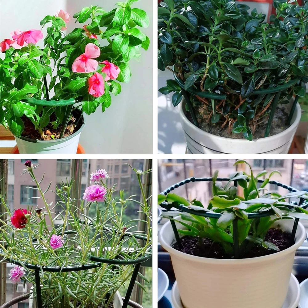 2/4/8PCS Plastic Plant Support Pile Frame Greenhouse Arrangement Semicircle Fixed Rod Indoor Flower Plant Vine Climbing Bracket