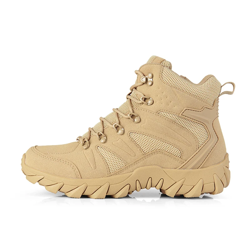 

Outdoor Hiking Shoes Men Comfortable Lace-up Anti-slip Wear-resistant Combat Boots Men Thick-soled Casual Ankle Boots Men
