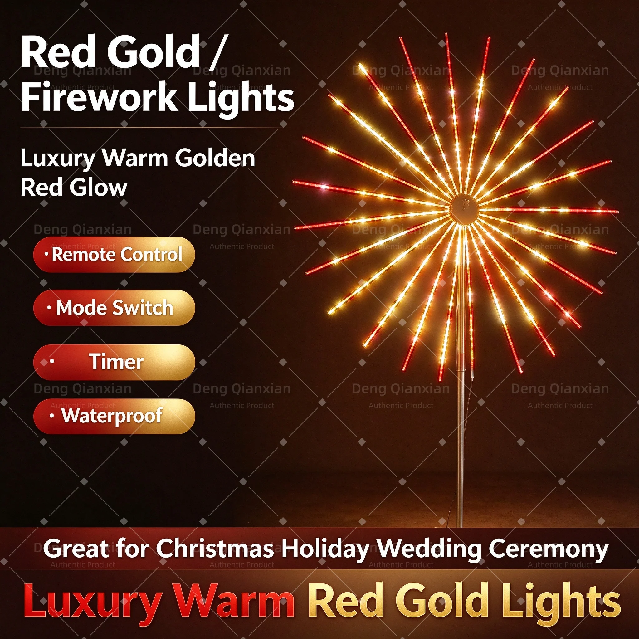 Sound Sync Dancing Firework String Lights RGB, Music Sync APP Control Dual Speakers, Waterproof Outdoor Party Decoration Lights