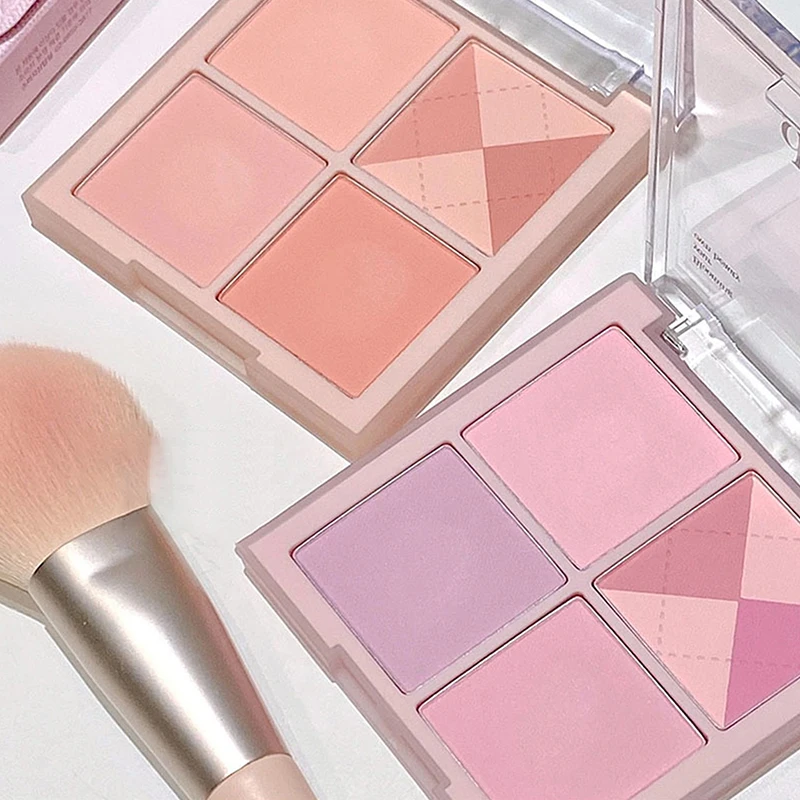 DIKALU Honey Story أربعة ألوان أحمر الخدود مسحوق دقيق طبيعي رفع اللون منخفض التشبع أحمر الخدود النباتي INS