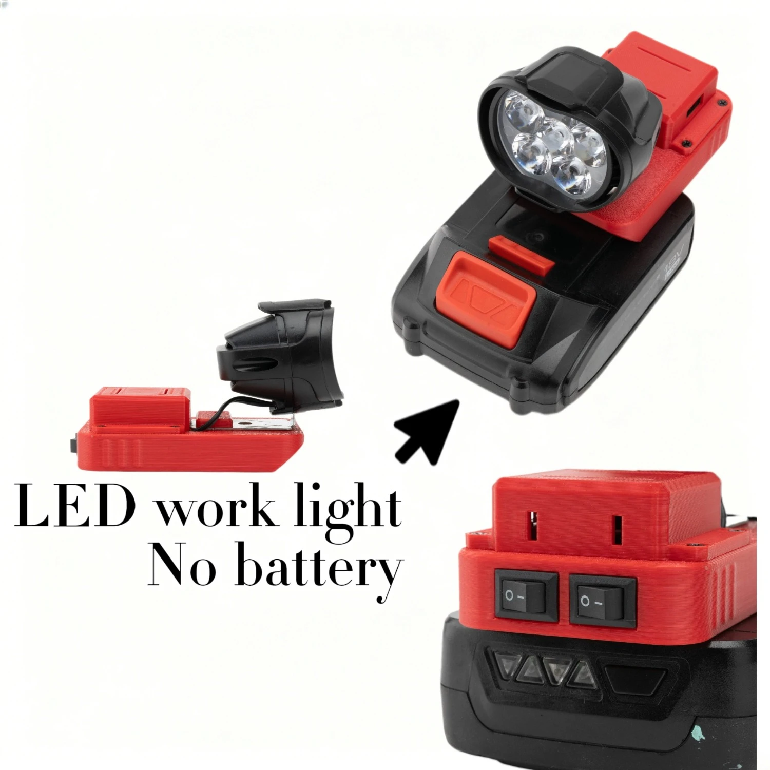 

USB Portable Emergency Power Supply Light Is Suitable for YATO 18V Lithium Battery Outdoor Home Construction Site LED Work Light