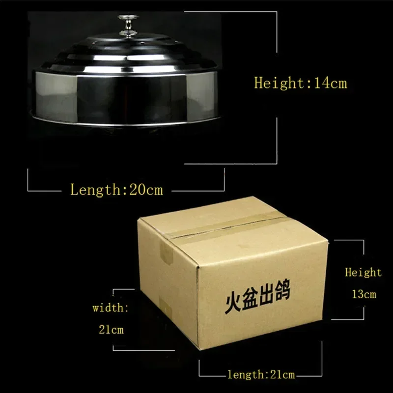 Roestvrijstalen Fire Dove Pan Dubbellaags Goocheltruc Duif Uiterlijk Podium Illusie Goochelaar Prop
