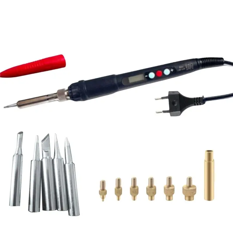 A29F-Brass Heat Insert Nut Tool Threaded Insertion Hot Melt Injection Nut Soldering Iron M2-M6 Plastic Printing 3D Printer