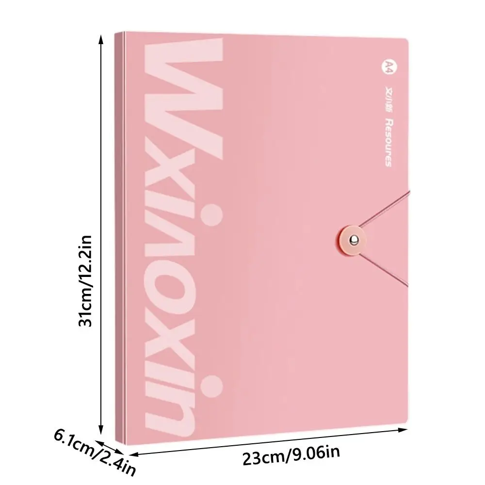 Gifts Transparent Insert Folder A4 Large capacity Classification File Folders Portable Student Test Paper Storage Bag