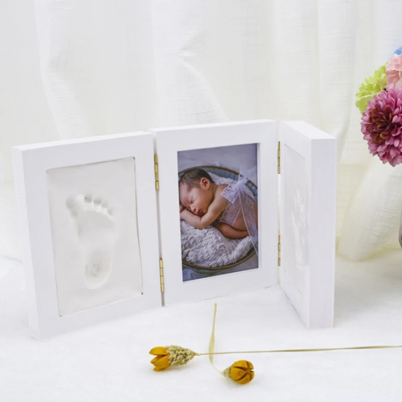 5 Inch Drievoudig Zonder Hoes Pasgeboren Baby Handafdruk Fotolijst Baby Diy Souvenirs Speelgoed Cadeau