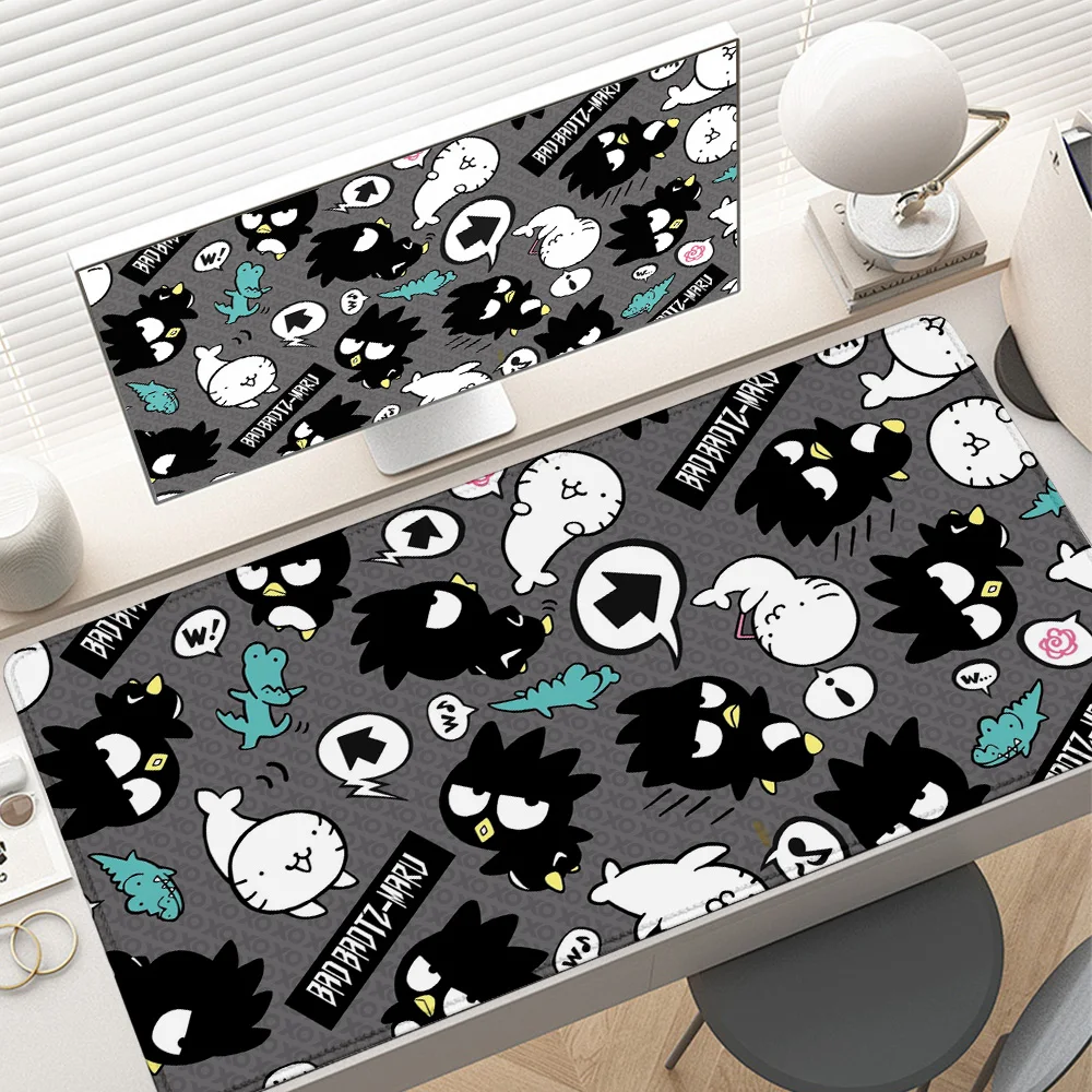 

Kawaii Black Penguin 900x400 Mouse Pad Anime Bad Badtz Maru Keyboard Laptop Sanrio Gaming PC Accessories Mouse pads XXL Desk Mat
