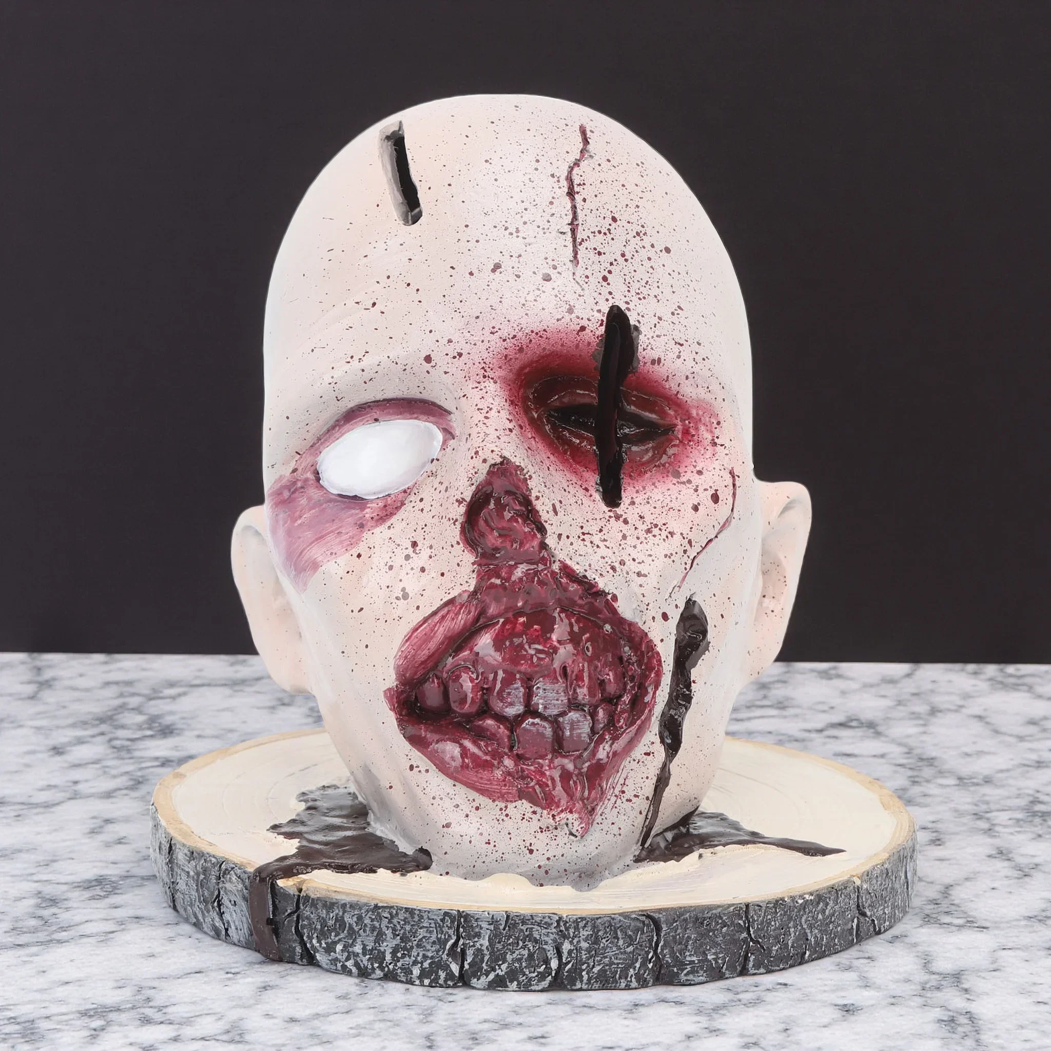 Horror Head Knife Holder Resin Crafts Halloween Sculpture Scary Statue 2025 Halloween Decorations Ornament for Home Kitchen