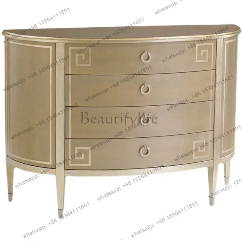 

American neoclassical solid wood entrance cabinet/simple modern living room side cabinet