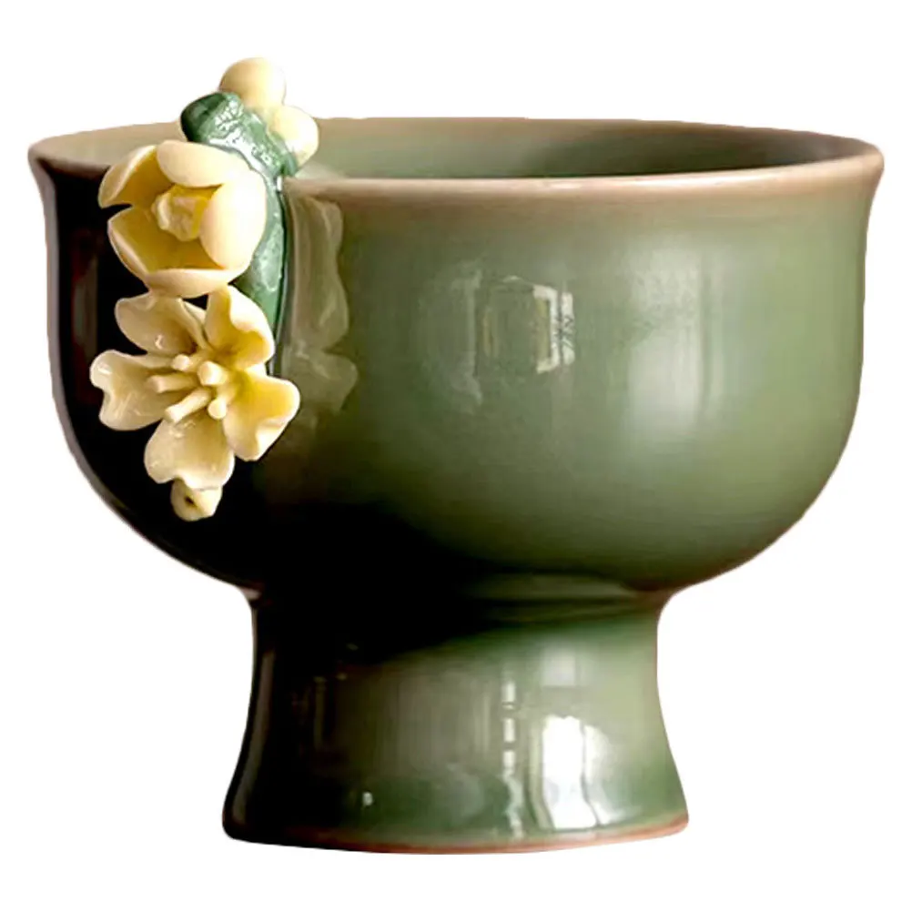 

Retro Style Ceramic Teacup Handcrafted Mini Drinking Cup for Tea Ceremony Decorative Traditional Chinese Tea Ware Collection
