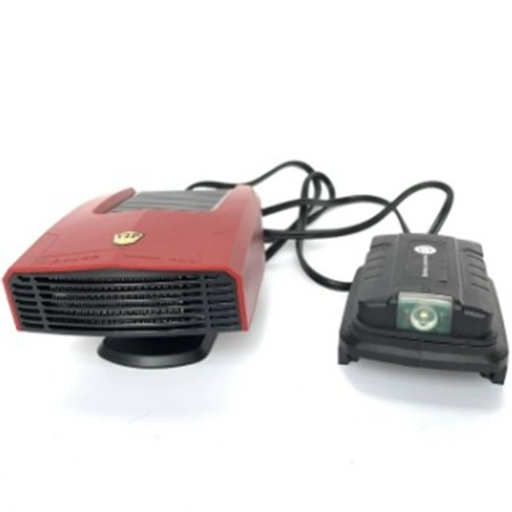 On sale Car Heater Cold Warm Wind Defrosting Snow Demister 360° Rotation Dual USB Ports Adapter for Makita 18V Battery Red