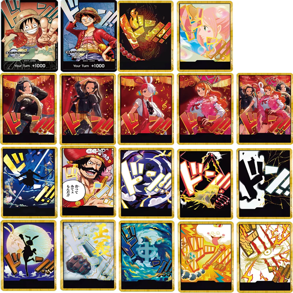 

5PCS GOLD DON!! PRB-01Ace Zoro Championship Luffy EB03 Nami Uta OP13 Roger Foil Proxy Cards English Anime One Piece PTCG OPCG