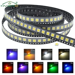 100 Uds 0805 5050 LED SMD SMT Chip rojo amarillo verde blanco azul naranja RGB púrpura rosa diodo emisor de luz 3,3 V voltaje lámpara de neón