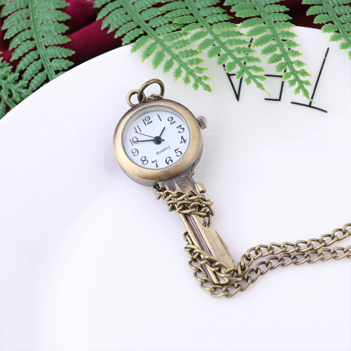 1pc Retro Hanging Watch Premium Large Number Key Chain Pocket Watch Delicate Design Creative Fashionable Quartz Gift For