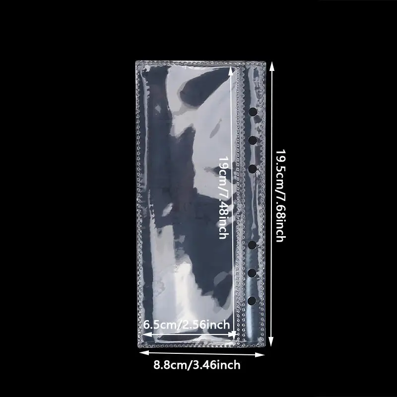 2026 Neuer schmaler A6-Einband für lose Blätter, 10 Stück, 1 Gitter, 2 3-Zoll-Aufbewahrungsbeutel, Postkarten-Ordner zum Sammeln von Büchern