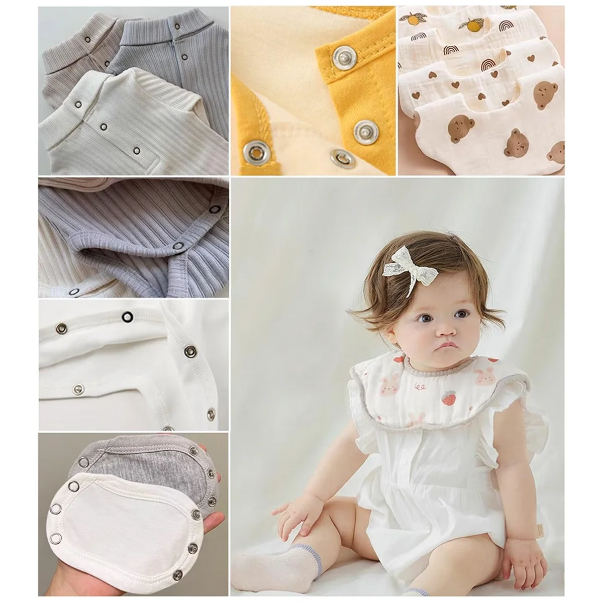 مجموعة أدوات التثبيت المفاجئة ABXHH، 200 مجموعة من القماش مقاس 9.5 مم، أزرار كبس بدون خياطة، أزرار من الفولاذ المقاوم للصدأ مع كماشة كبس