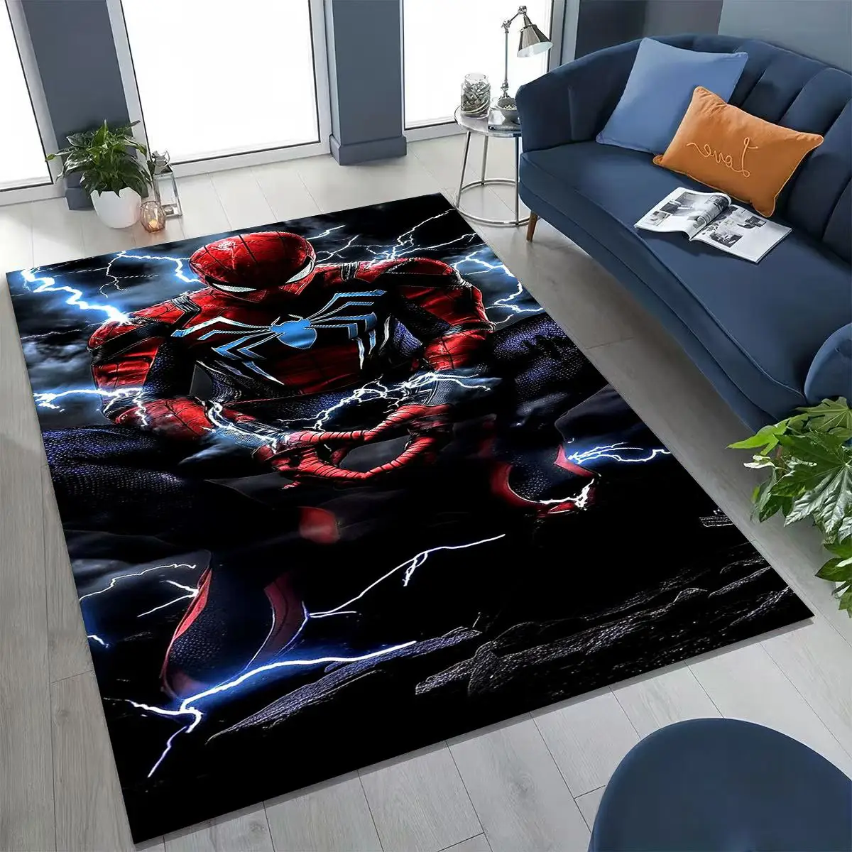 

27-стильный коврик с рисунком Человека-паука Marvel для спальни, гостиной, дивана, домашнего декора, нескользящий напольный коврик для больших детей, подарок