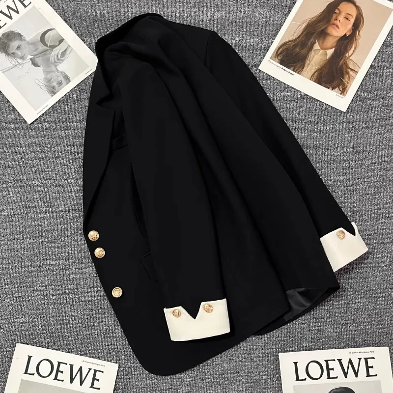 

Black Suit Jacket Women 2024 Spring New Casual Temperament Noble High-End Attention-Grabbing This Year's Trending Suit Hot Sale