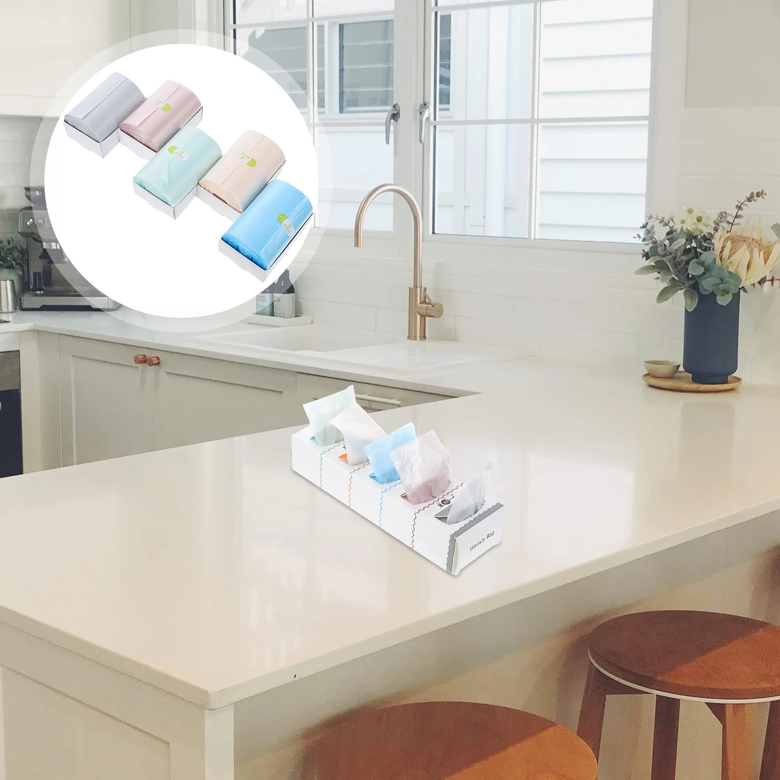 

250pcs Garbage Garbage Bags Small Size Disposable Pe Rubbish Rubbish Disposable Bag Trash Bag Home Office Use