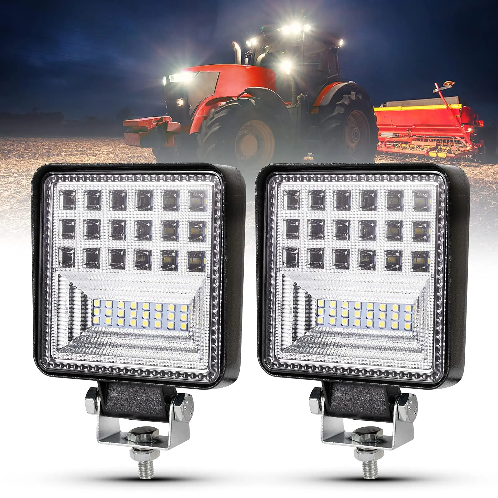 

1pair/2pcs 4inch Spot Flood Combo LED Work Light Bar 12V 24V for Offroad Truck Boat ATV 4X4 Car Driving Barra LED Fog Lights