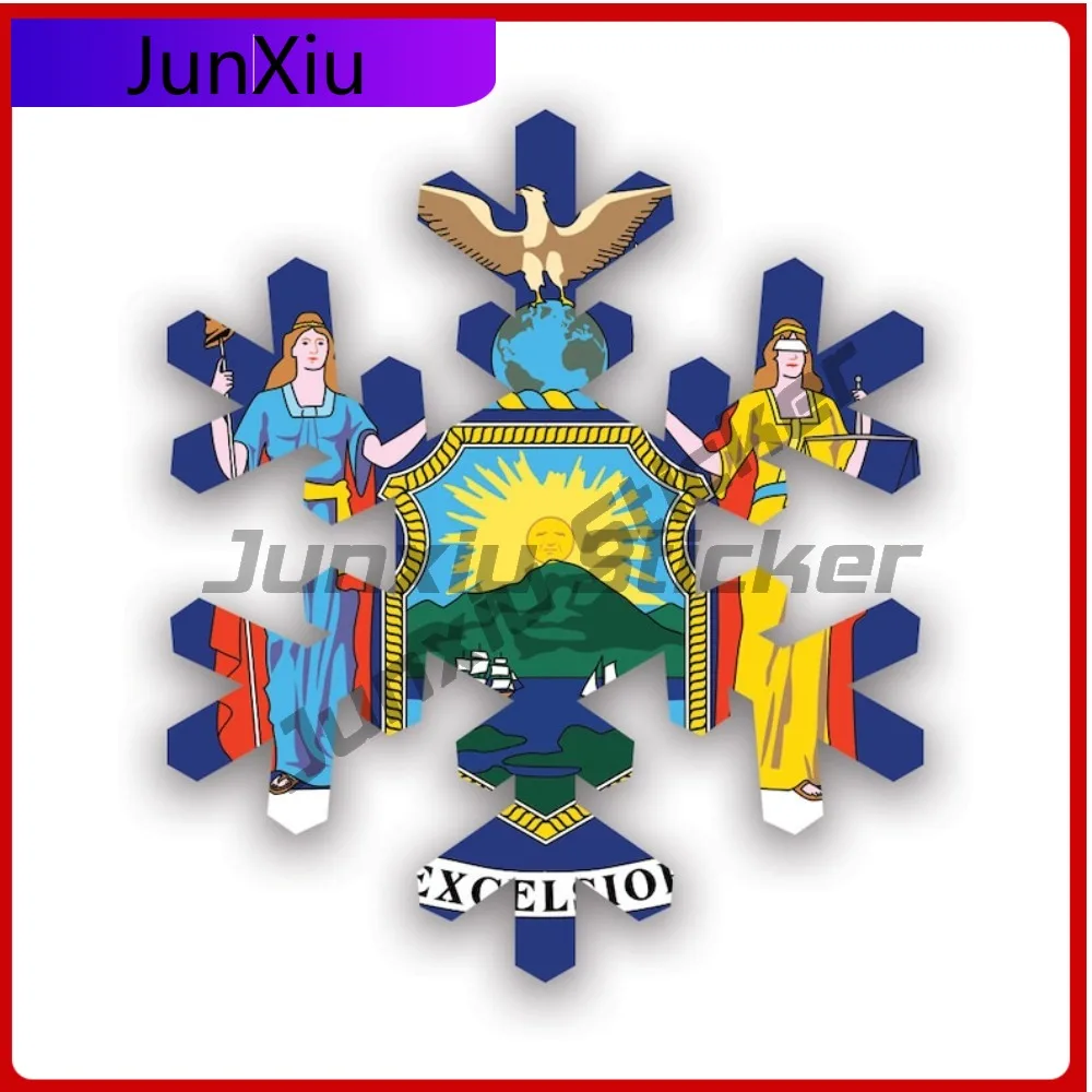 

New York Snowflake Sun Resistant Scratch Resistant Funny For Truck Car Window Bumper Removable Easy To Remove Decor Cool