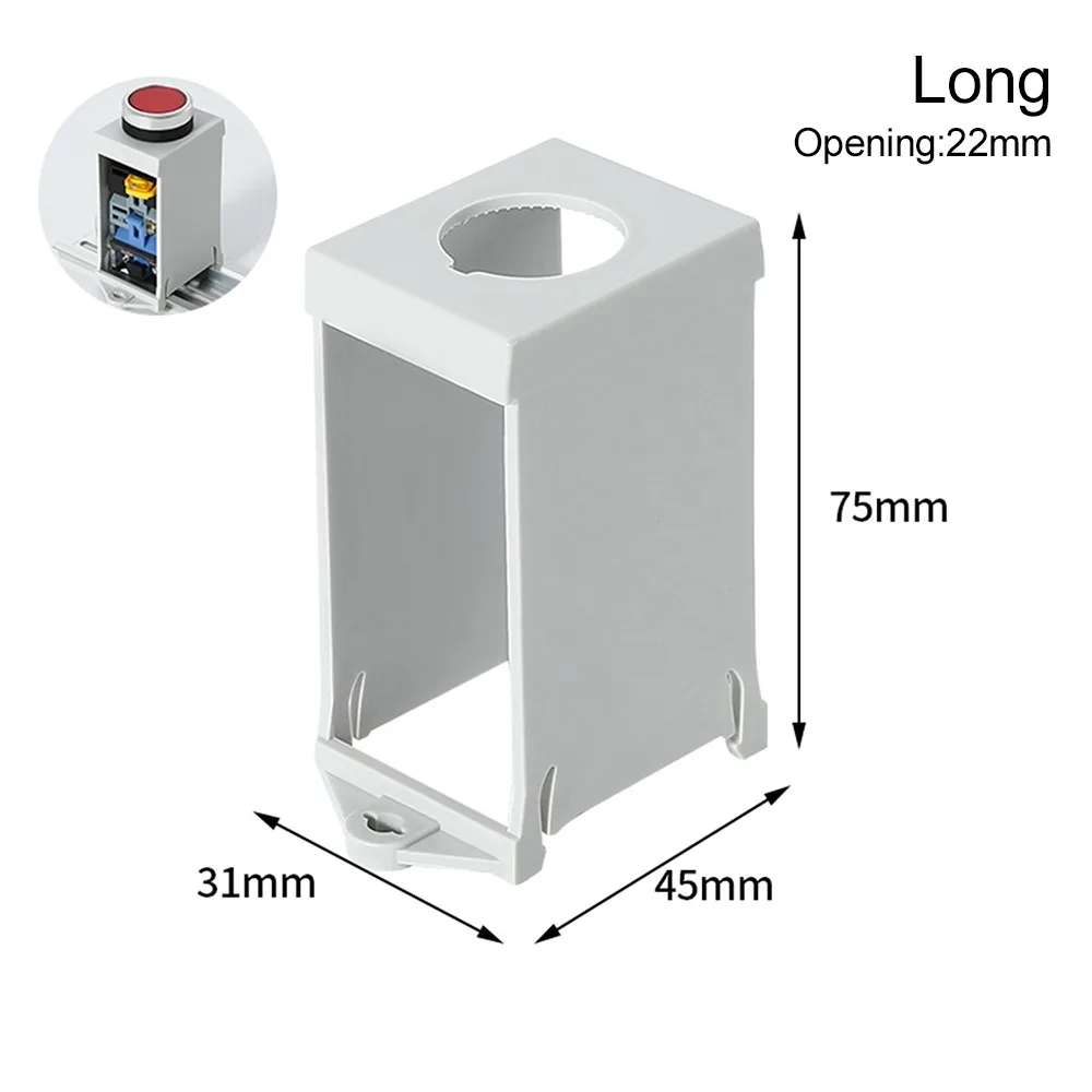1Pcs 22mm Push Button Switch Bracket Slide Rail LA38 Guide Rail Mounting Bracket Round Emergency Stop Seat Base