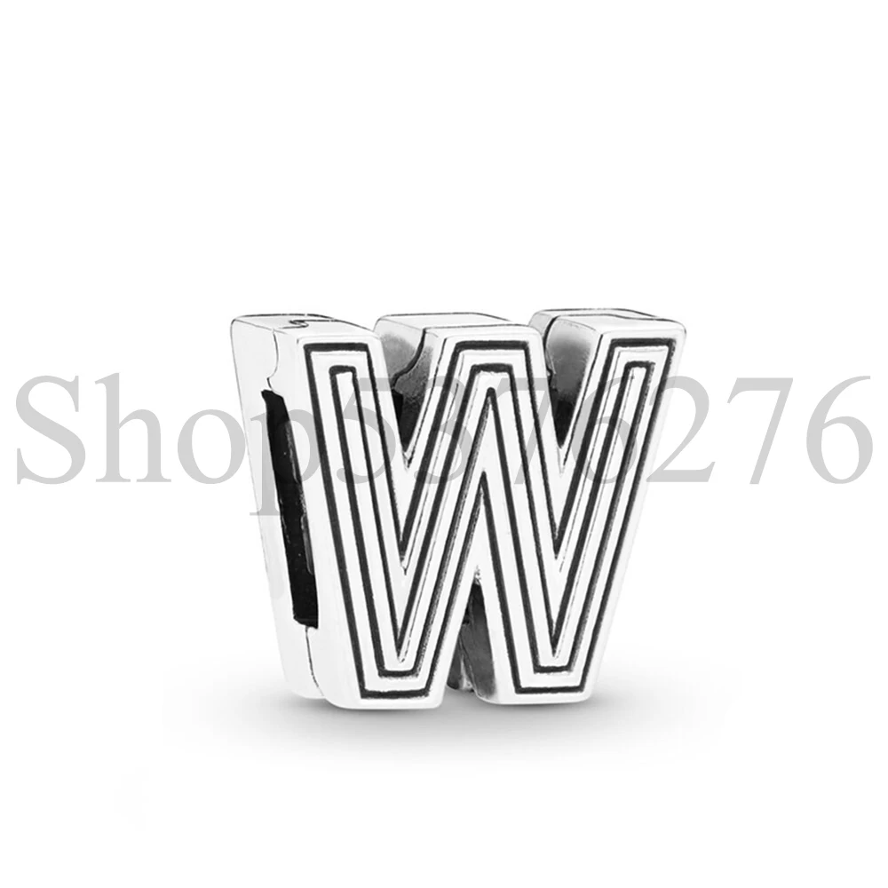 

Reflexions 925 Sterling Silver Bead A Z Alphabet Letter Clip Charm Fit Fashion Women Reflexions Series Bracelet Gift DIY Jewelry
