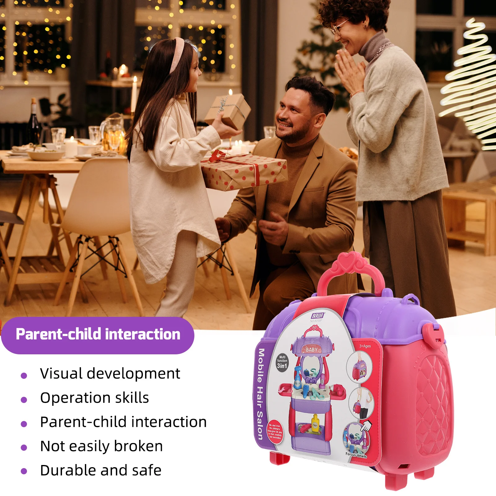 1 ensemble Kit de coiffure de Simulation enfants ensemble de Simulation éducation précoce développement cognitif ensemble de jeu interactif ensemble de Simulation