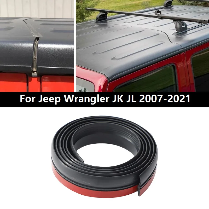 1.6M Car Roof Flow Seal Strip Rubber For Jeep Wrangler JK JL 2007-2021 Waterproof Dustproof Reduce Noise Sun-Resistant Durable