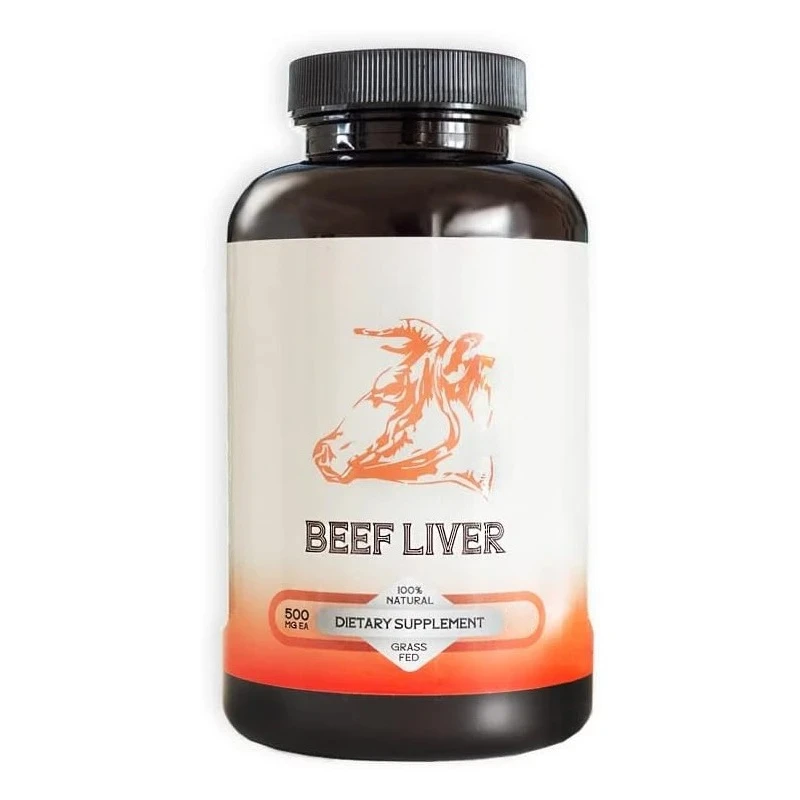 

Капсулы для печени говядины с подачей травы - 60 капсул, витаминами для печени, органические добавки, высококачественные лиофилизированные добавки для яловичьих органов