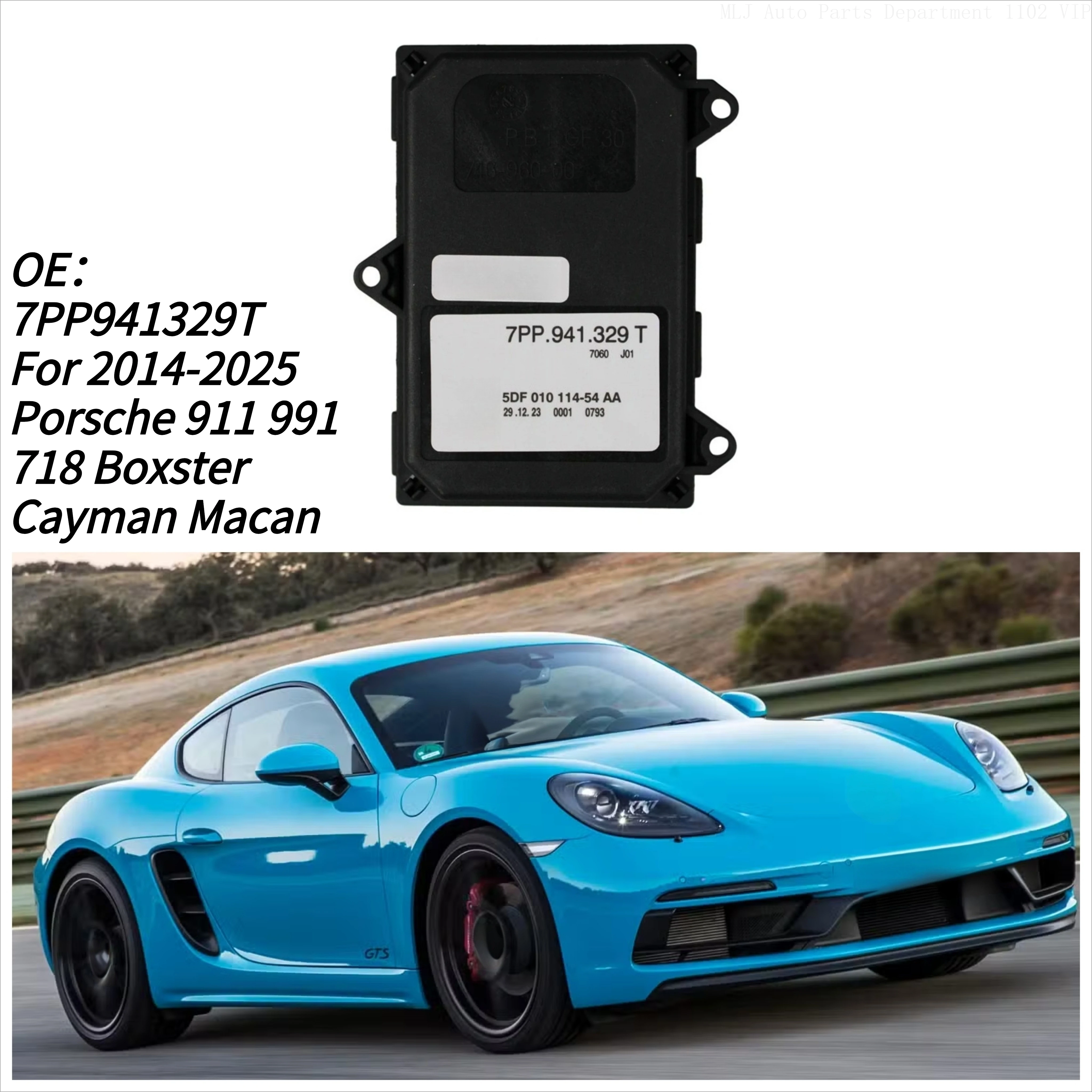 

For 2014-2025 Porsche 911 991 718 Boxster Cayman Macan LED Headlight Cornering Module Ballast Control Unit DRL Module 7PP941329T