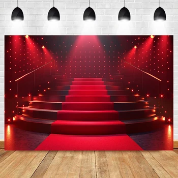 Hollywood star red carpet backdrops glittering photo background happy birthday kids cinema steps show stage studio scene