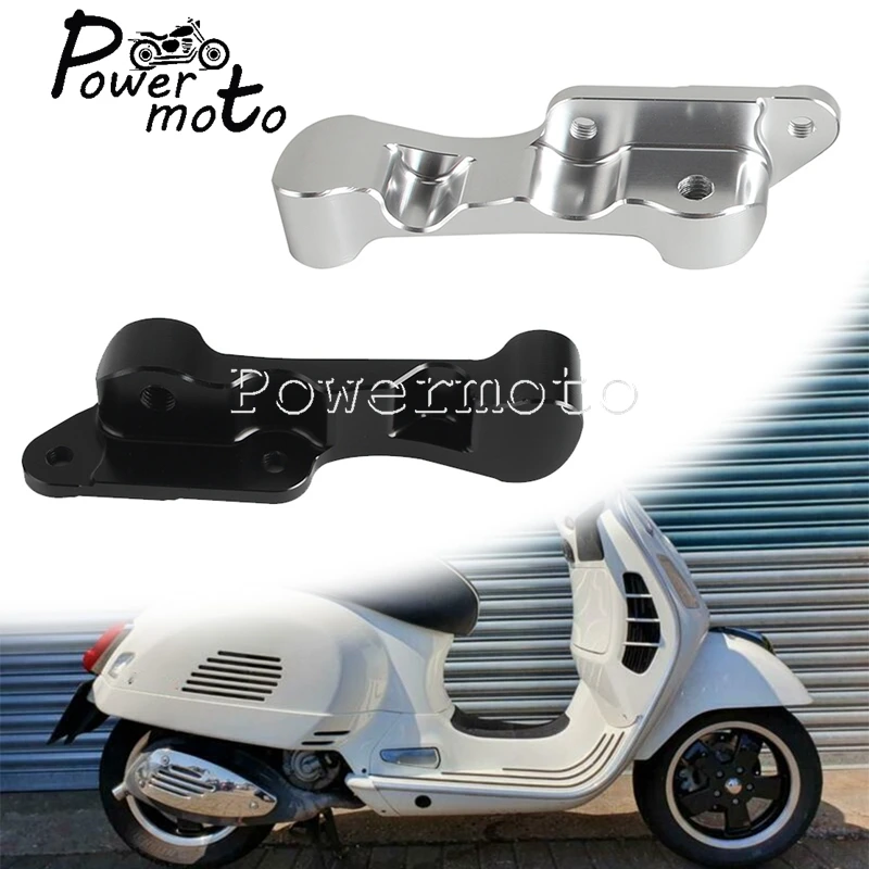 Chrome Aluminum Motorcycle Replacement Parts Scooter Brake Caliper Bracket Adapter For Vespa GTS300 GTS 300 GTS-300 Accessories