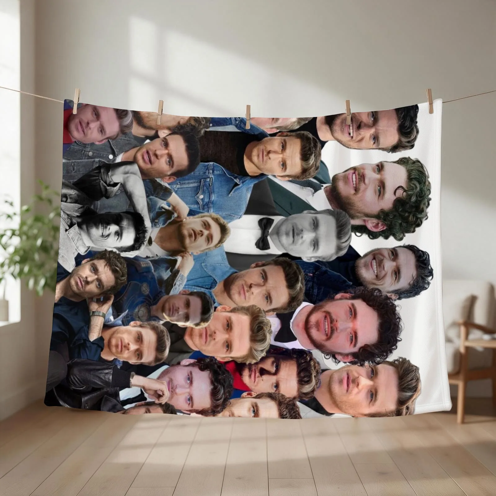 New richard madden photo collage Throw Blanket couch cozy soft plush fuzzy picnic outdoor blanket