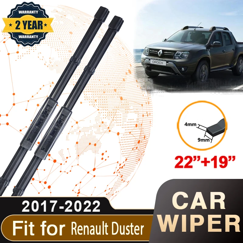 Car Windscreen Wipers For Renault Duster Dacia Mk2 HM 2017~2022 Front Windscreen Premium Beam Blade Wiper Car Accessories 2015